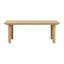 Table basse d'extérieur carrée en bois d'acacia