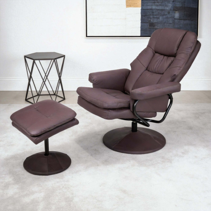Fauteuil inclinable pivotant en cuir Scratch Cat