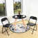 Upholstered Stackable Folding Dining Chair Set