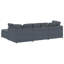  Canapé modulaire en velours gris foncé (100% polyester), mousse, métal, bois