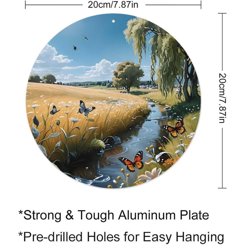 Plaque murale en aluminium 8 po x 8 po pour bureau à domicile