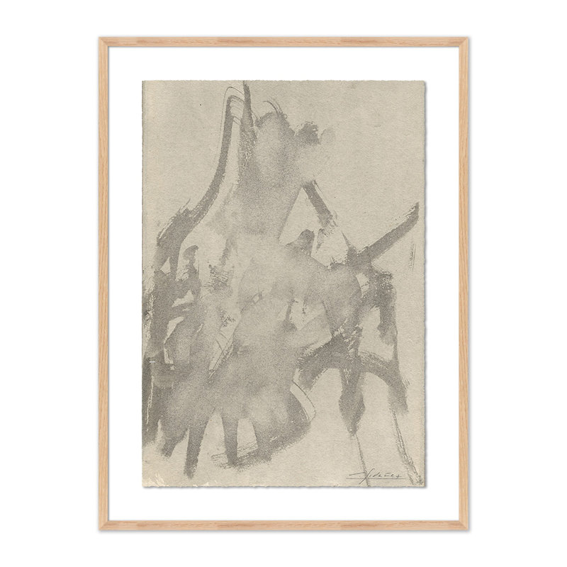 No. 4 Painting by Valeria Sidanez, White Oak Framed, 48" H x 36" W