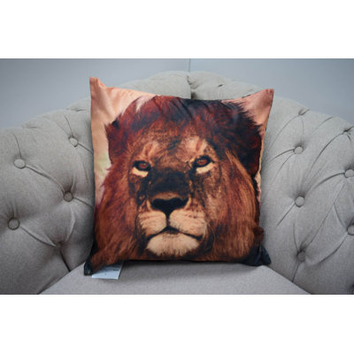 Antrel Aslan Lion Multicolour Square Euro Pillow Cover