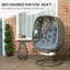 Outsunny Swivel Egg Chair with Cushions Foldable Basket Seat-325714899