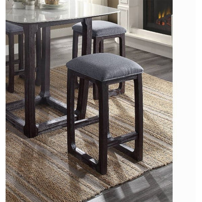 Tabouret à hauteur de comptoir de 1 pièce avec repose-pieds et coussin de siège rembourré