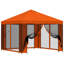 vidaXL Garden gazebo Polyester and Steel Outdoor Gazebo Canopy Summer Pavilion-126787330