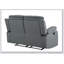 Causeuse inclinable en tissu de microfibre Global United avec support lombaire intégré et structure en bois franc durable Global United-57610535