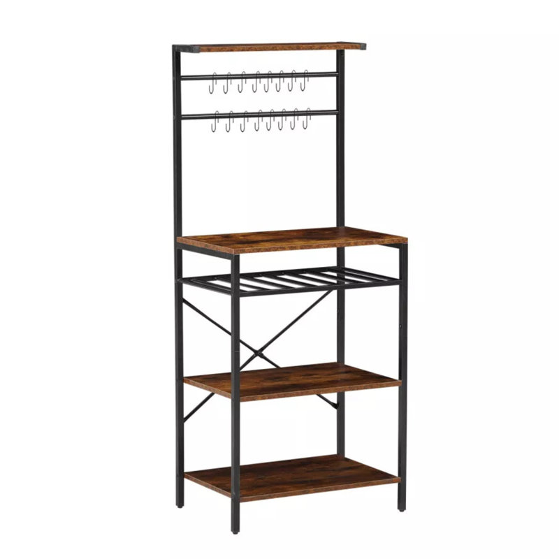 Anastasios Industrial 5 Tier Kitchen Baker's Rack With Storage Shelves