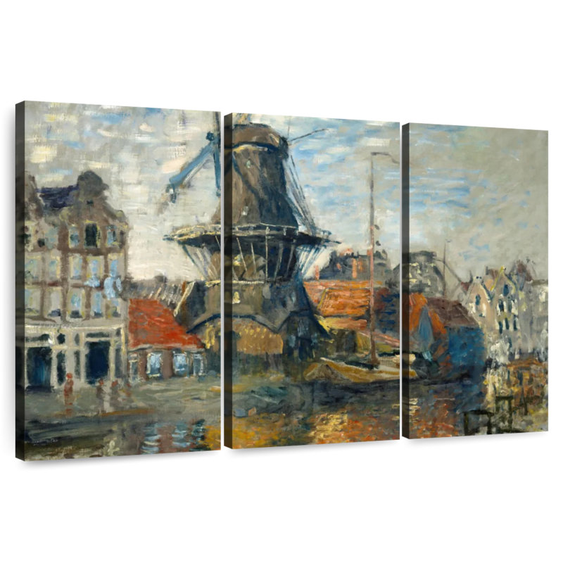 Sirci, le moulin à vent à Amsterdam, H 28 po x l 45 po