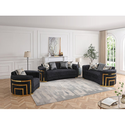 Soledad G00523A-S Sofa , Black