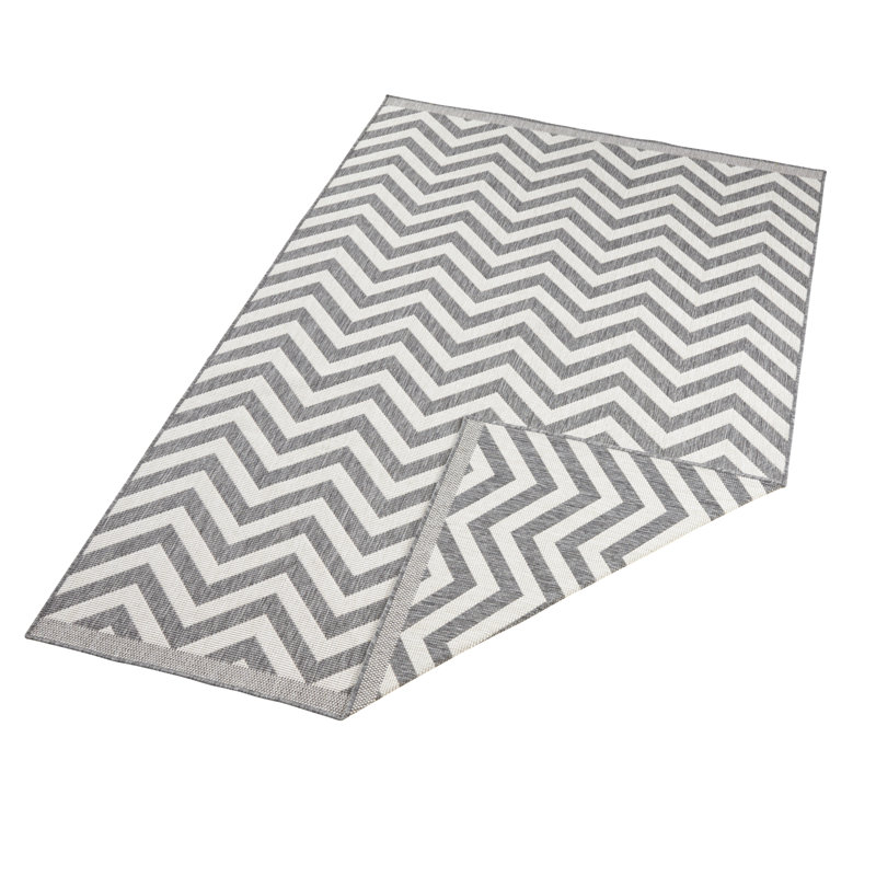 Palma Flatweave Grey Rug, Rectangle 120 x 170cm
