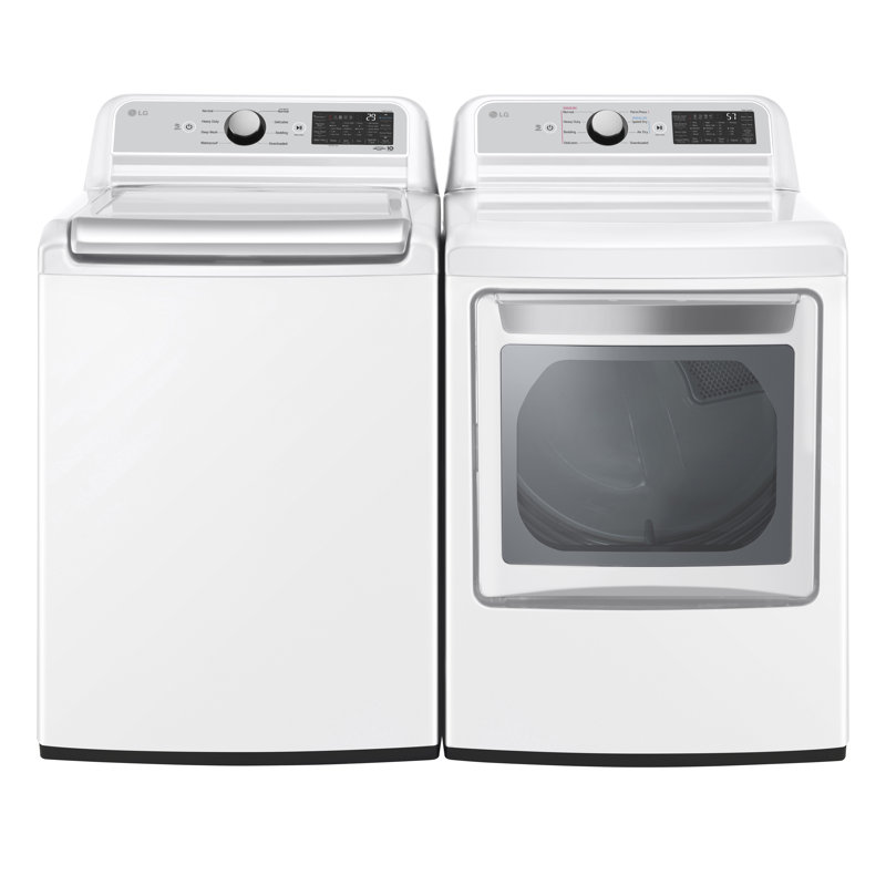 LG 7.3 cu. ft. Ultra Large Capacity Smart Wi-Fi Enabled Rear Control Gas Dryer with Easyload Door, White
