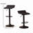 Belham Swivel Black Bonded Leather Adjustable Bar Stool, Set Of 2