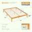 Lit plateforme en bois massif avec table de chevet 2 tiroirs Devries-130065707-131402122