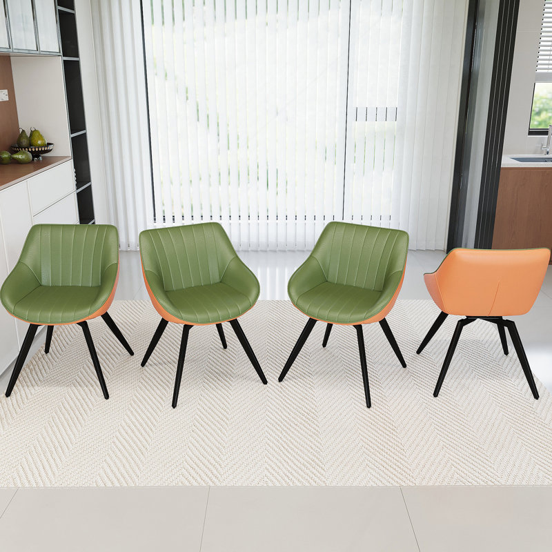 Ensemble polyvalent de chaises de salle à manger élégantes pour divers environnements, 4, Vert