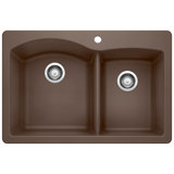 Diamond SILGRANIT 33" L x 22" W Double Bowl Drop-in/Undermount Kitchen Sink