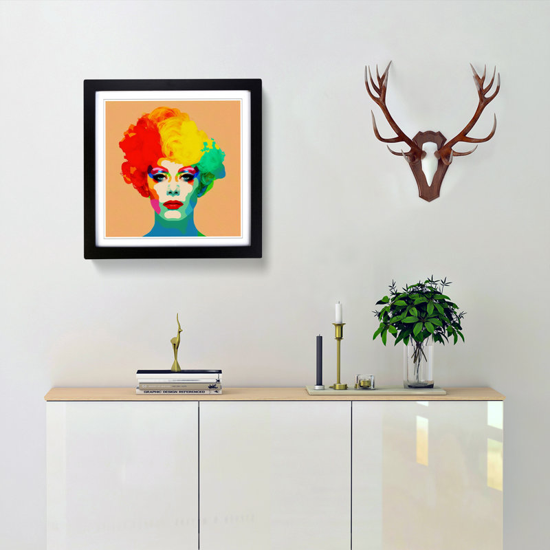 Single Picture Frame Print on Wood, Black