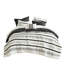 Ensemble de literie à rayures 7 pièces pour très grand lit. Tissu en microfibre. Assure une nuit de repos. Et. Motif fascinant. S'agence à différents styles de chambre à coucher. Pour réduire le rétrécissement. Facile à ranger très facilement. 100%-122456065