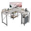 Aaleeyah Modular L-Shaped Stainless Steel Computer Desk-2060598647
