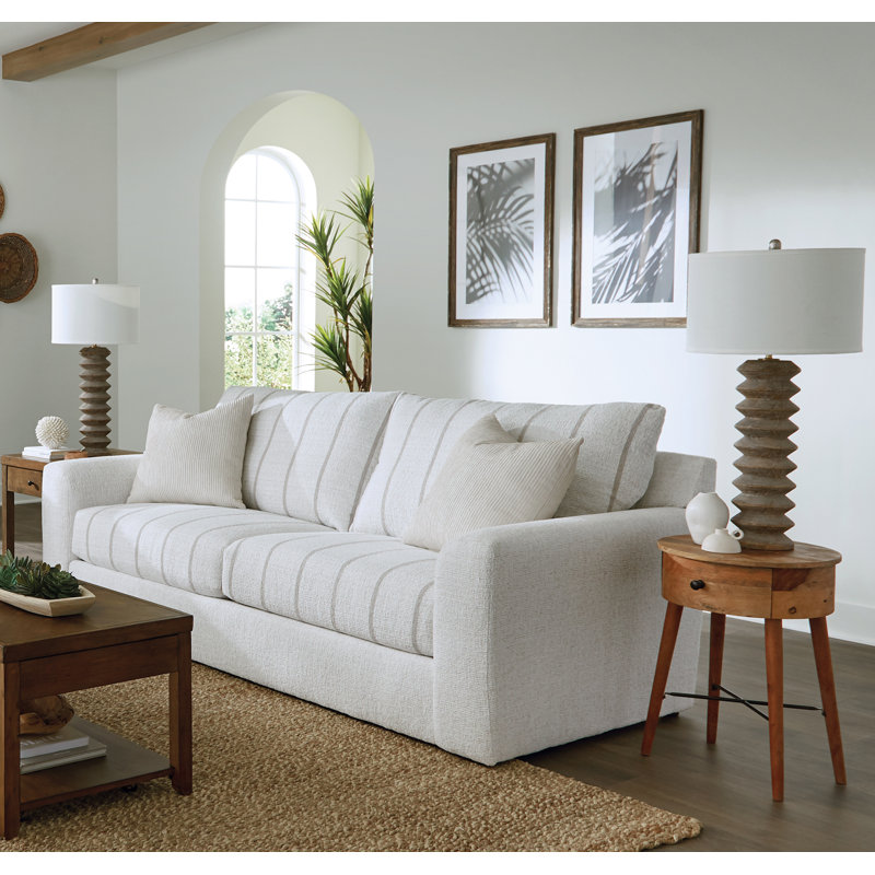 Canapé Mialyn, Polyester blanc