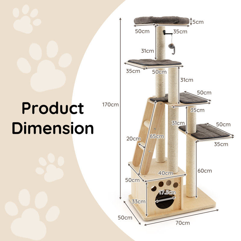 Tegan 170cm H Cat Tree