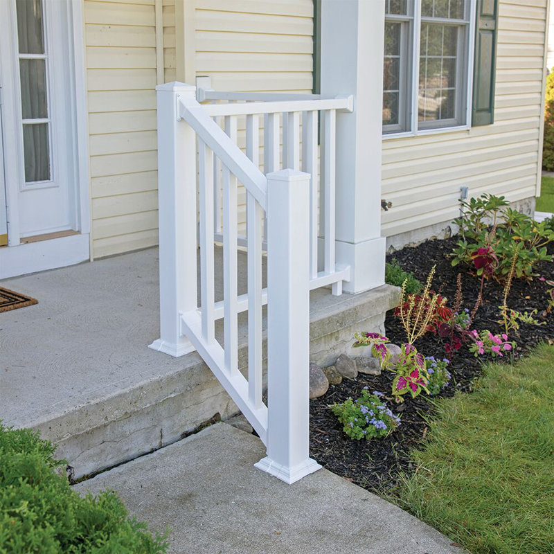 Black Steel Square Flush Mount Stair Column
