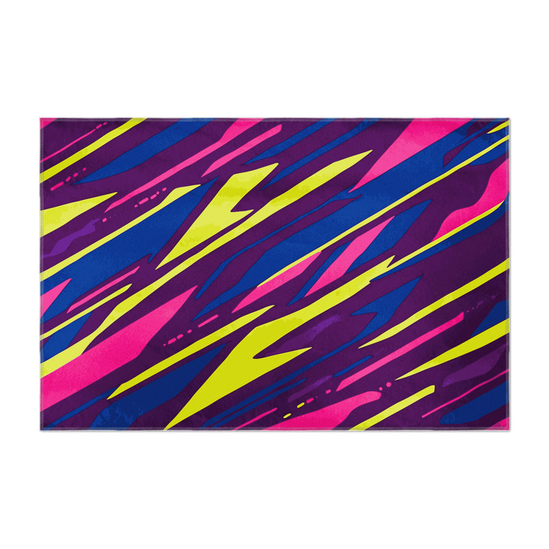 Synth Sunset Indoor And Outdoor Area Rug, Rectangle 4' x 6'