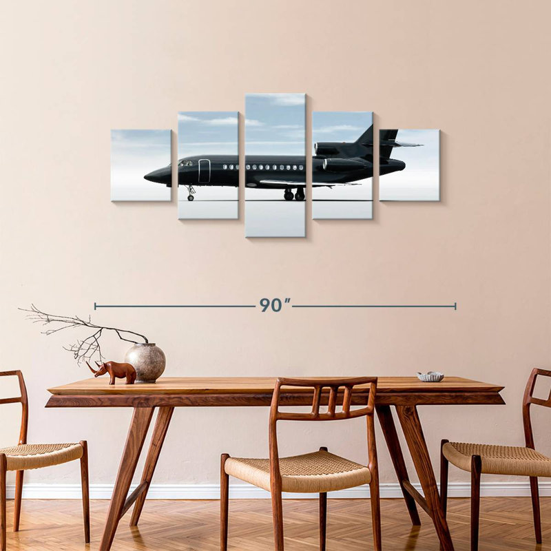 Sleek Business Jet, 36" H x 80" W