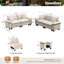 Ensemble de canapé modulaire rembourré 2 pièces, ensemble de canapé surdimensionné avec causeuse-963159921