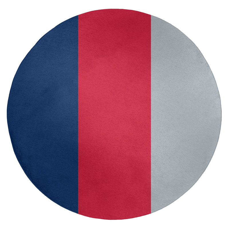 Tapis bleu à rayures de hockey national, Rond 5 pi