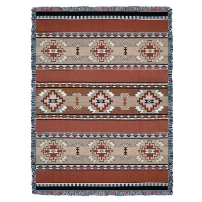 Pure Country Weavers Rimrock Sandstone Blanket - Southwest Native American Inspired - Gift Tapestry Throw Woven from Cotton - Made in the USA (72x54)