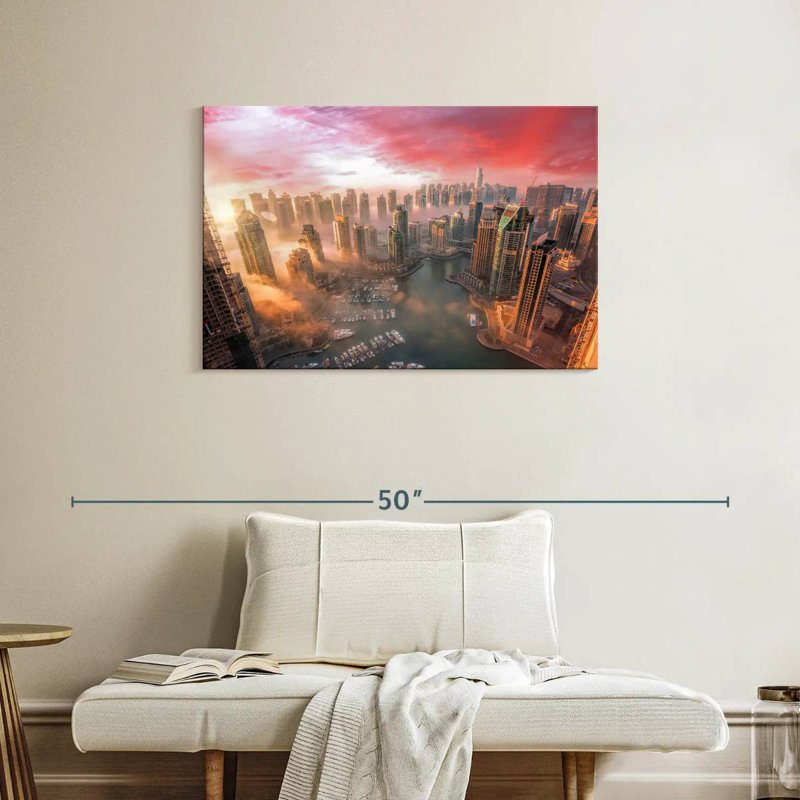 Ravi Dubai Sunset, 24" H x 36" W