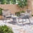 Milan 3pc chat set - modern outdoor furniture set with cushions for patio, garden, or balcony conversations