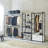 Monica 47" Farmhouse Wood Walk-In Closet Organizer With One Shelf-1416266173