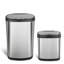 2 pièces poubelle à capteur de mouvement en acier inoxydable 13,2 gallons NINESTars