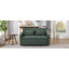 55.9" Convertible Sofa Bed Loveseat Sofa With Three USB Ports, Two Side Pockets, Two Cup Holders And 360°Swivel Phone Holder For Living Room, Green