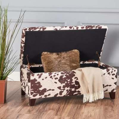 Rangement en velours brun de conception contemporaine, largeur 39,00 po, profondeur 19,00 po, hauteur 16,25 po, fermeture en douceur en velours, motif, l, P, H, charnières