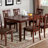 Penmoor 6 - Person Solid Wood Top Four Leg Base Dining Set