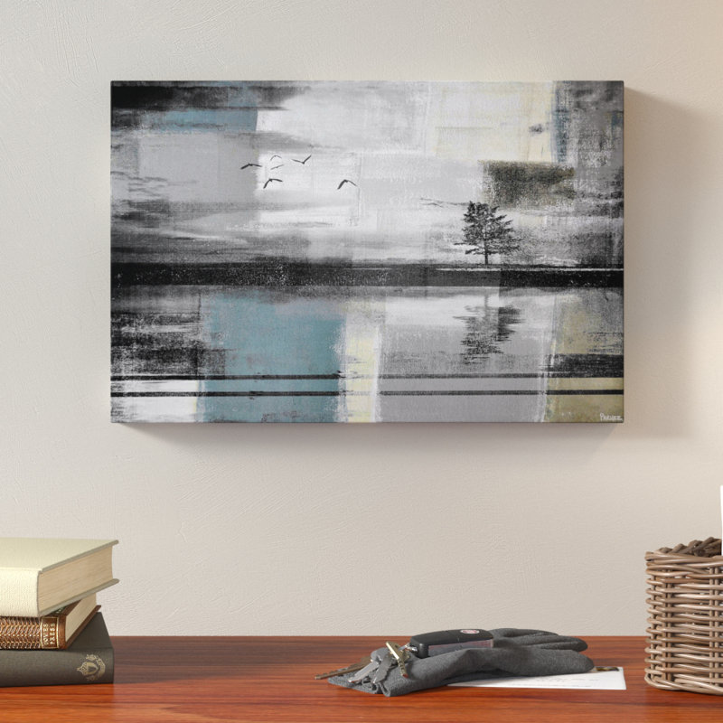 Peaceful Lake by Parvez Taj - Wrapped Canvas Print, 12" H x 18" W x 1.5" D