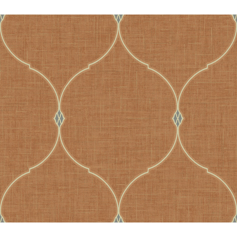 Sunair 33' L x 20.5" W Wallpaper Roll, Metallic Pumpkin Spice