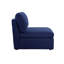 Fauteuil sans accoudoirs modulaire Crosby, tissu bleu