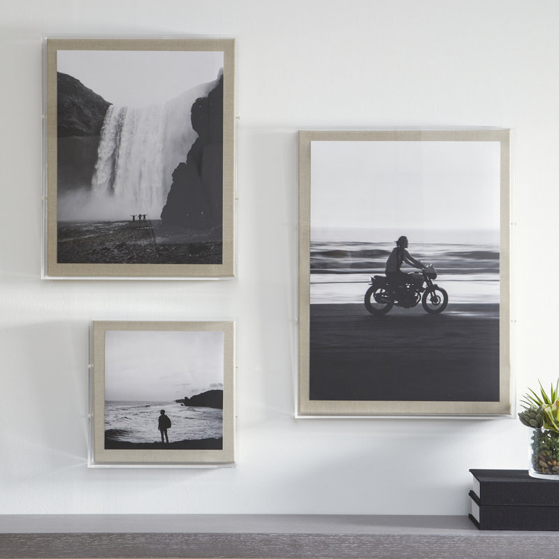 Acrylic Shadow Box Frame in Clear Beige, 11" x 14"