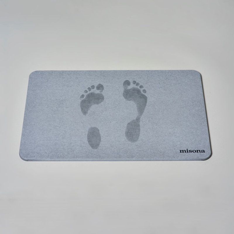 Misona Diatomite Stone Bath Mat, Grey