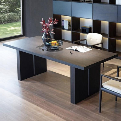 Solid wood thick dining table
