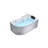 47.24"x27.56"Acrylic Thermostatic Whirlpool Massage Sector Freestanding One-Piece Seamless Adult Bathtub