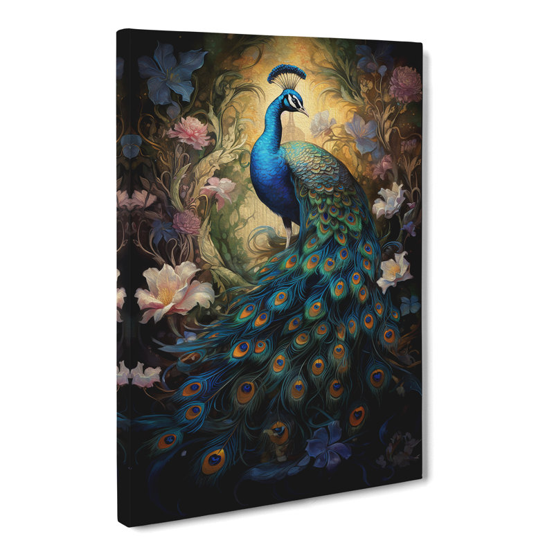 Peacock Baroque - No Frame Print, 76cm H x 50cm W x 3cm D