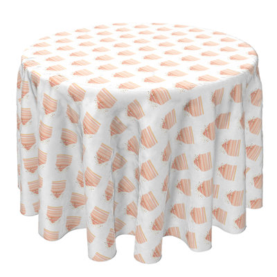 Round Tablecloth, 100% Cotton, 60 Round", Sweet Abstract Design
