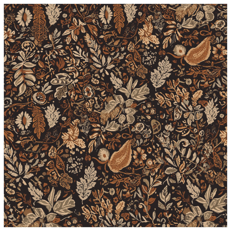 Housses de couette à motif floral complexe, Lit simple