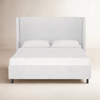 Tilly Linen Upholstered Wingback Bed