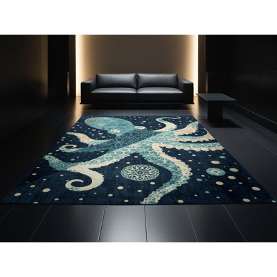Machine Washable Newberry Kanaloa Global Inspired Moroccan Rug in Gray – Navy Binding